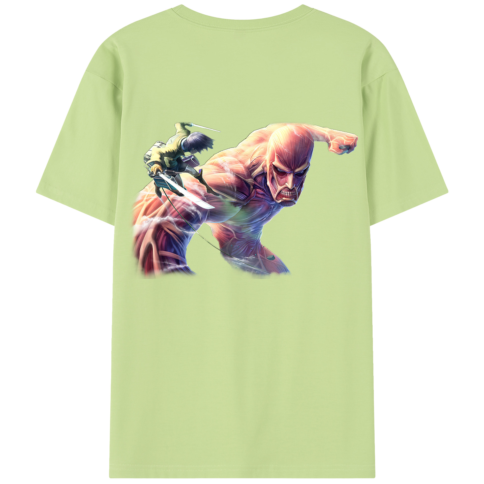 （画像用） 進撃の巨人 Attack on Titan 綿100％半袖Tシャツ（背面プリント）